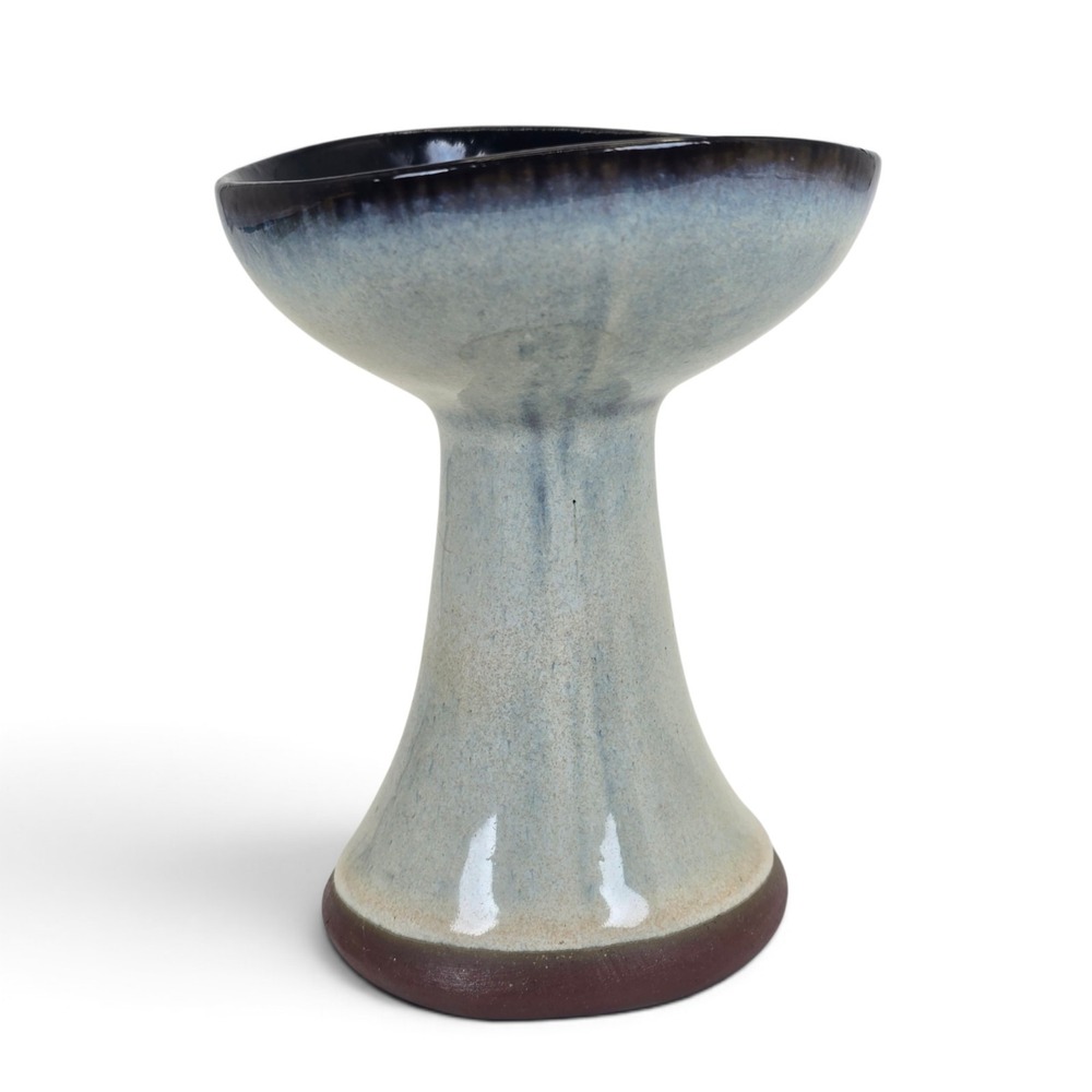 Vintage 1960s Peter Pots Pottery Candleholder Seagull Blue MCM Rhode Island - Picture 3 of 10